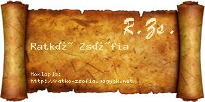 Ratkó Zsófia névjegykártya