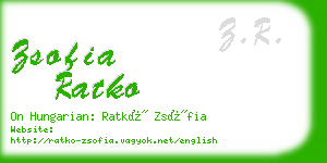 zsofia ratko business card